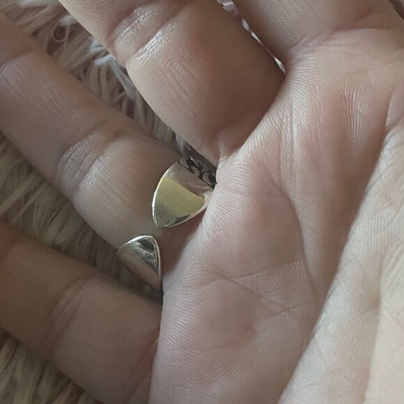 The Double Link Punk Ring in antiqued 925 silver. - Picture 9 of 10